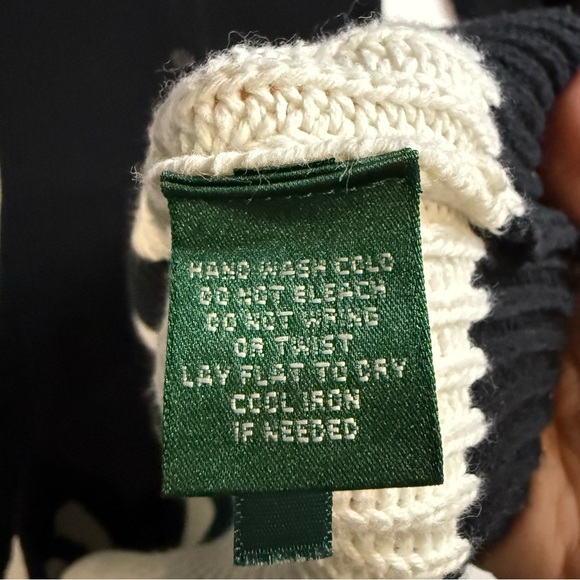 RALPH LAUREN CHUNKY STRIPED SWEATER CARDIGAN DUSTER COAT MEDIUM - Picture 8 of 8